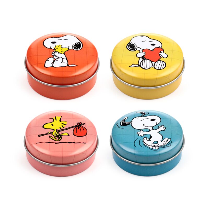 Balsamo per labbra Snoopy Woodstock ai Peanuts in lattina