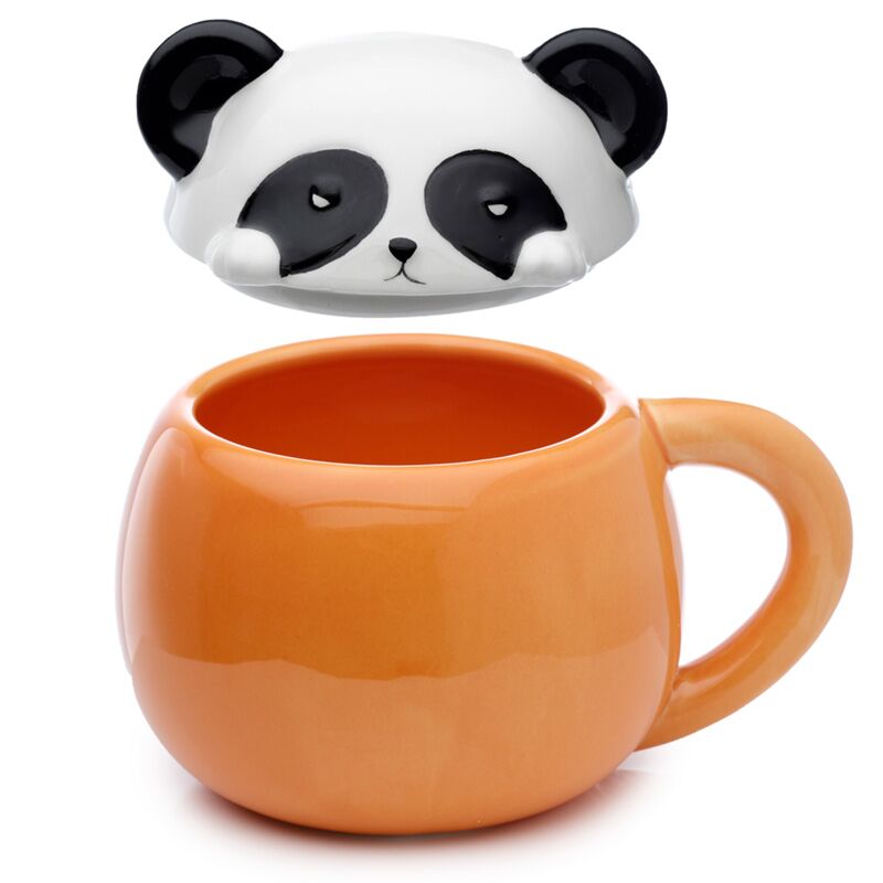 Adoramals Panda Tapa formada Taza de cerámica