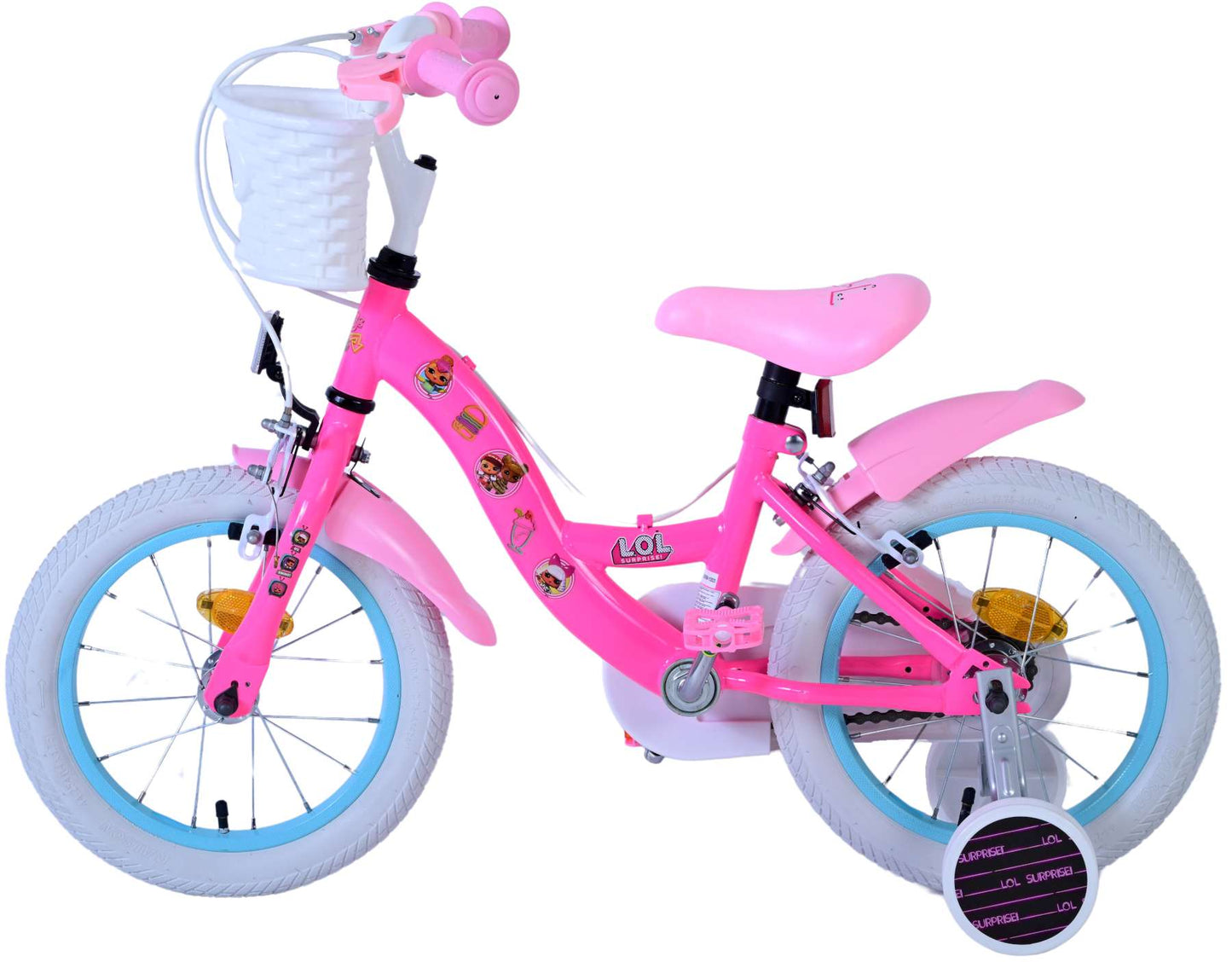 Lol sorpresa para niños bicicleta chicas de 14 pulgadas rosa dos frenos de mano