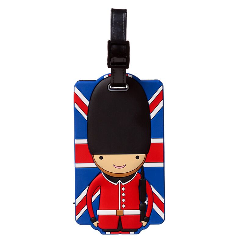 Etiqueta para maleta de pvc vigilante de bandera británica de Londres