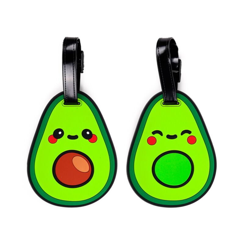 Foodiemals Avocado PVC Suitcase Etichetta set di 2