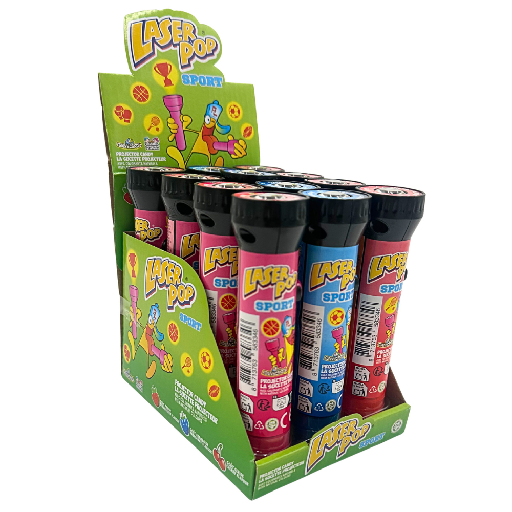 Divertenti caramelle laser pop (12 pezzi)