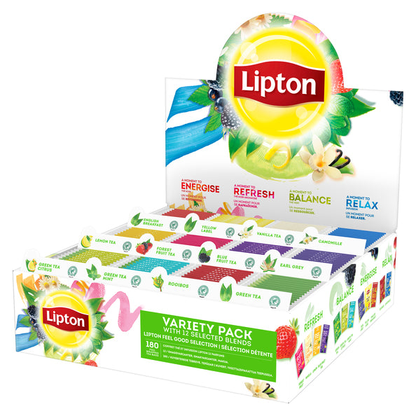 Caja surtida de paquete variado de té Lipton Feel Good Selection (180 piezas) (copia)