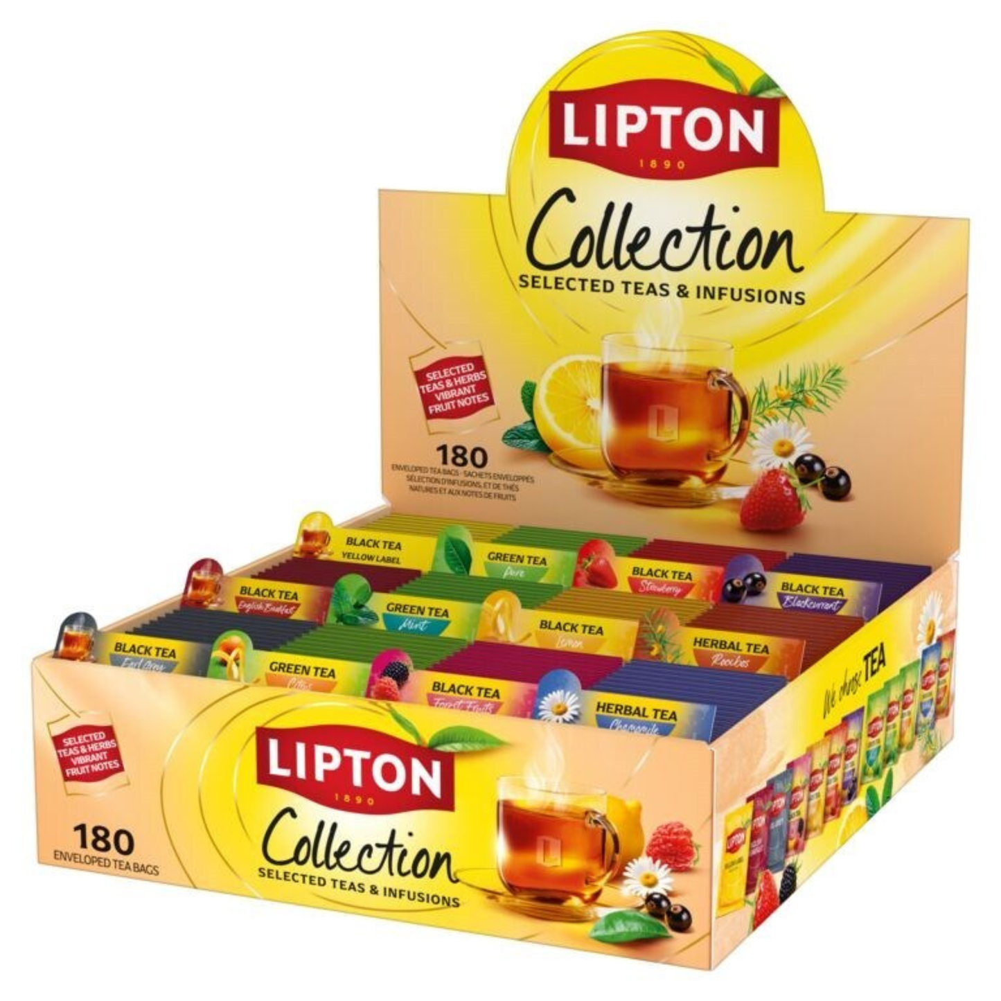 Lipton Feel Good Selection Scatola assortimento di varietà di tè (180 pezzi)