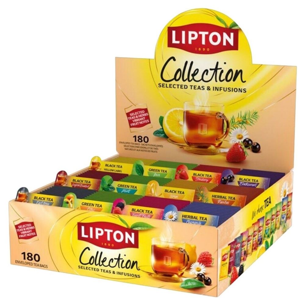 Lipton Feel Good Selection Scatola assortimento di varietà di tè (180 pezzi)