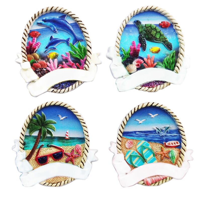 Coral Reef e Beach 3D Sea Beach Souvenir Magnet
