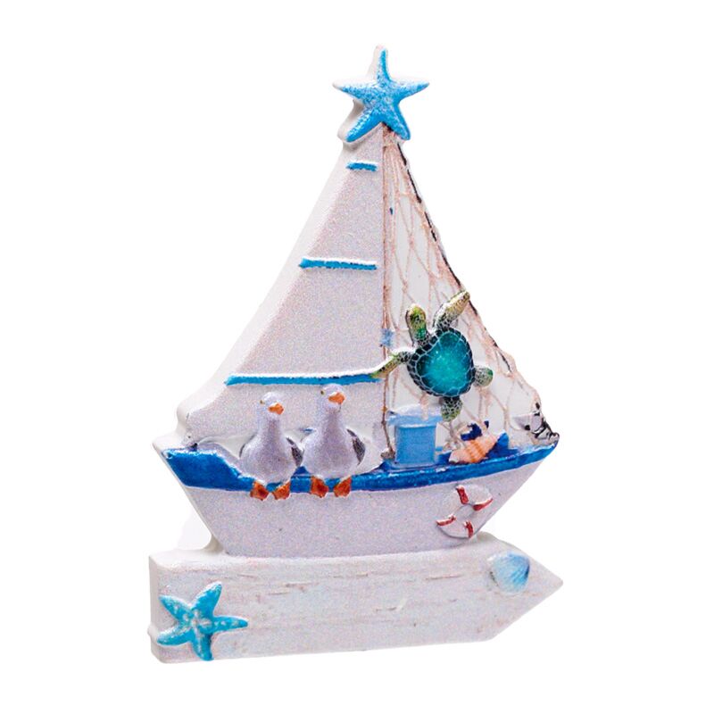 Barca a vela Zeeleven 3D Sea Beach Souvenir Magnet