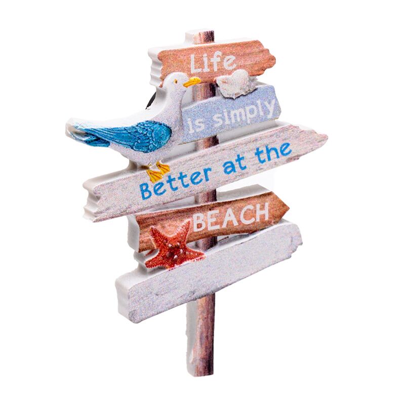 Segni di spiaggia Slogan 3D Sea Beach Souvenir Magnet