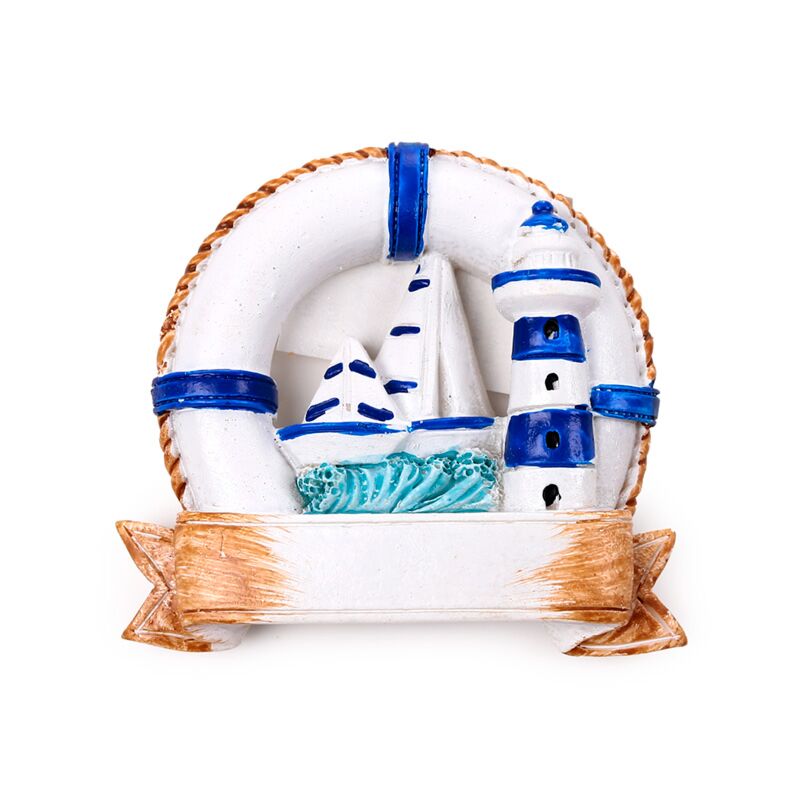 Sea Beach Souvenir Magnet Rescue Boy Boats Lighthouse