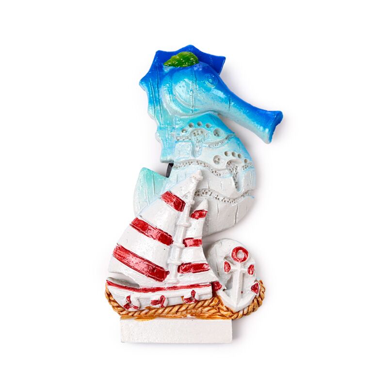 Sea Beach Souvenir Magnet Sea Horse Vela Barcher Anker