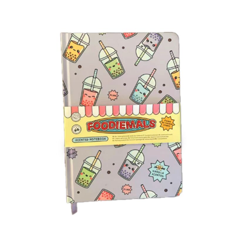 Libreta a5 reciclada perfumada con té de burbujas Foodiemals