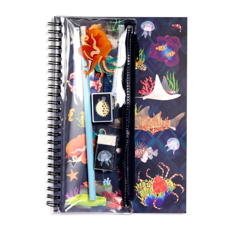 Notebook de marino reino narrón de escritura de 6 partes