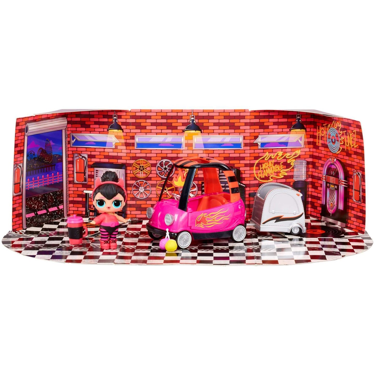 ¡Sorpresa de entretenimiento de MGA! Muebles con muñeca bb auto sho