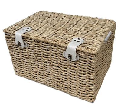 Cestino da panettiere naturale grande 47x31x28 con coperchio