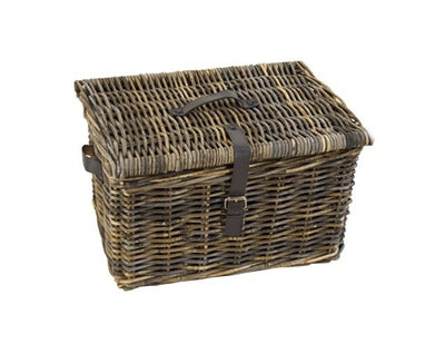 Dren V-Aged mand L con coperchio 43x33x23 marrone