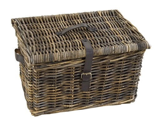 Dr. Wicker Basket V-Aged XL con coperchio 50x40x30 Brown