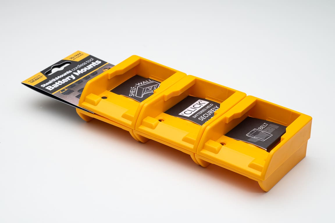 Portabatteria Stealthmounts bm-dw20-ylw-6 per dewalt xr flexvolt | giallo | Confezione da 6 - bm-dw20-ylw-6