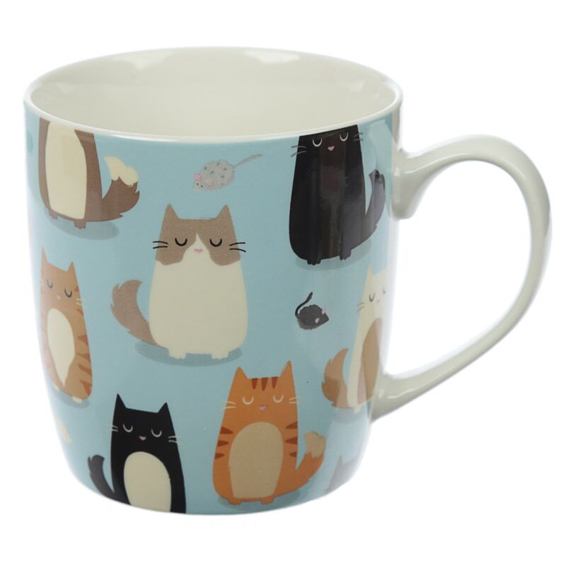 Tazza di porcellana di gatto fine fine