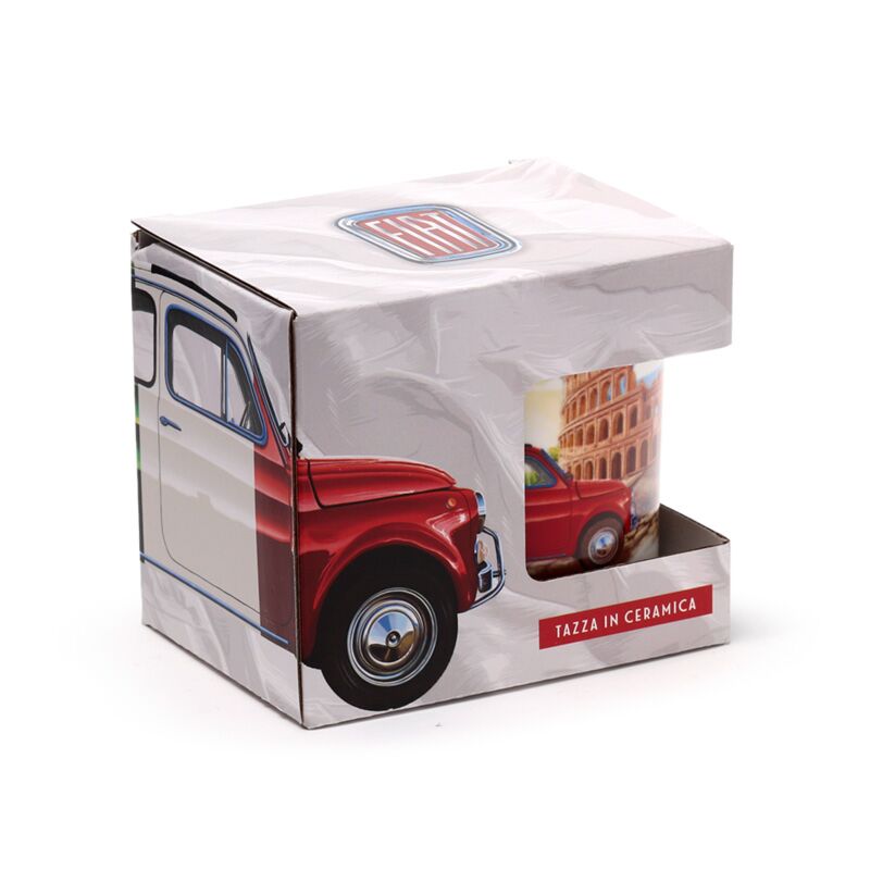 Taza de porcelana Fiat 500 Roma