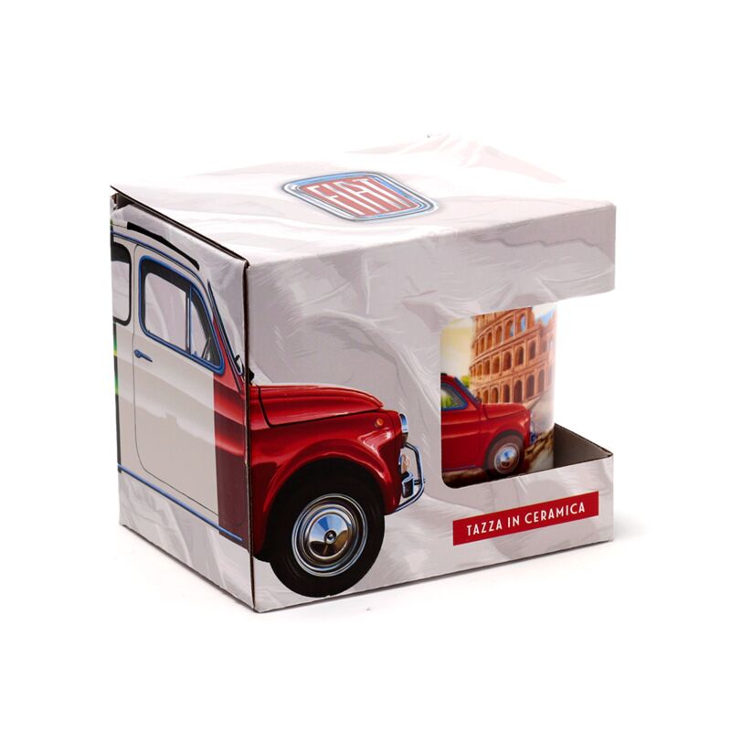 Fiat 500 Roma Riviera Porcelana Taza