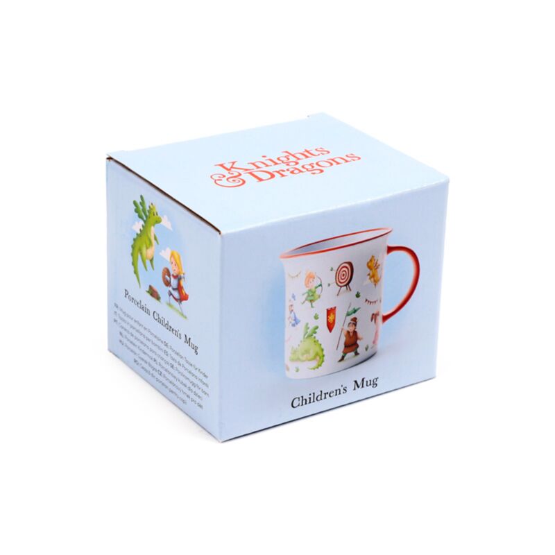 Knights Dragons sottile tazza di porcellana