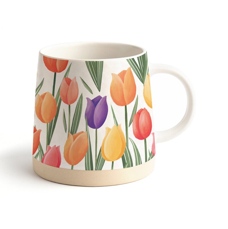 Tazza conica in gres a forma di tulipano