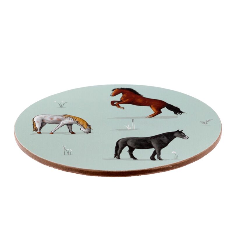 Willows Farm Horse Portelain Mug Coaster