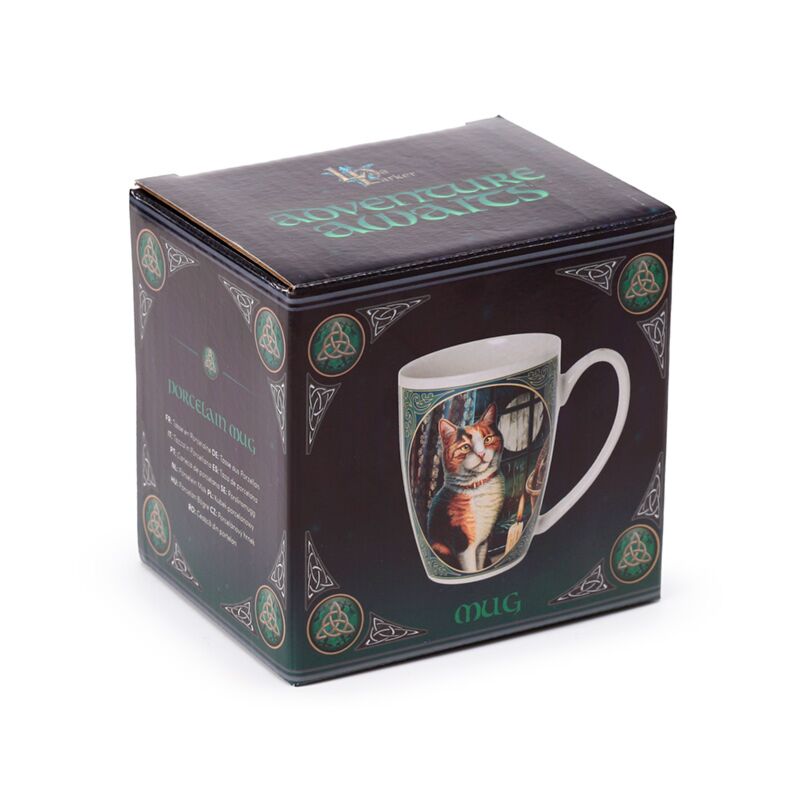 La aventura de Lisa Parker espera taza de porcelana de gato