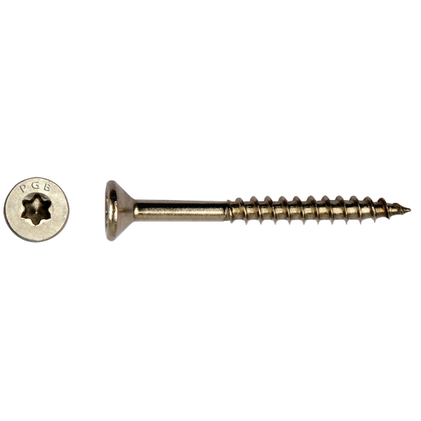 Pgb-fasteners vite universale per truciolare acciaio inox A4 VK-T filetto parziale testa svasata ø 6,00x140 tx30 | 200 pezzi | pgwvtgb00006001403