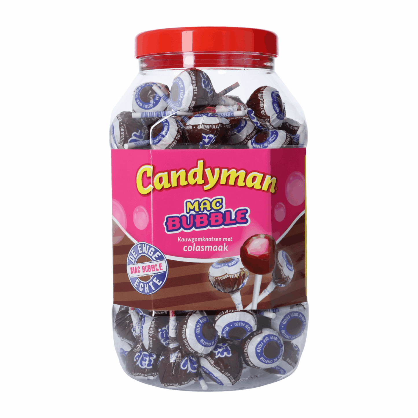Lecca lecca Candyman mac bubble cola (100 pezzi)