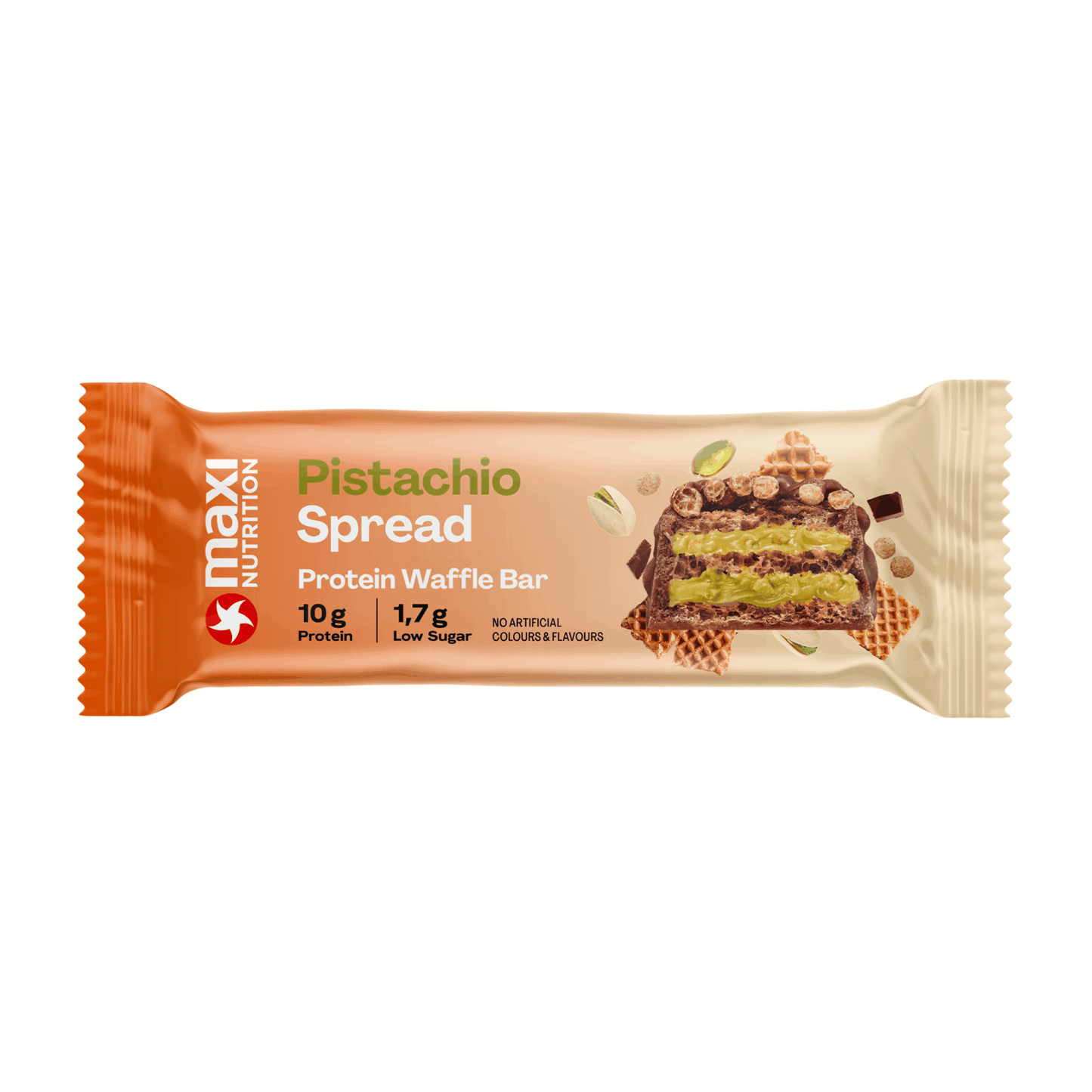 Maxi Nutrition Maxinutrition Waffle Bar Pistacchio Dubai Chocolate (12x 40g)