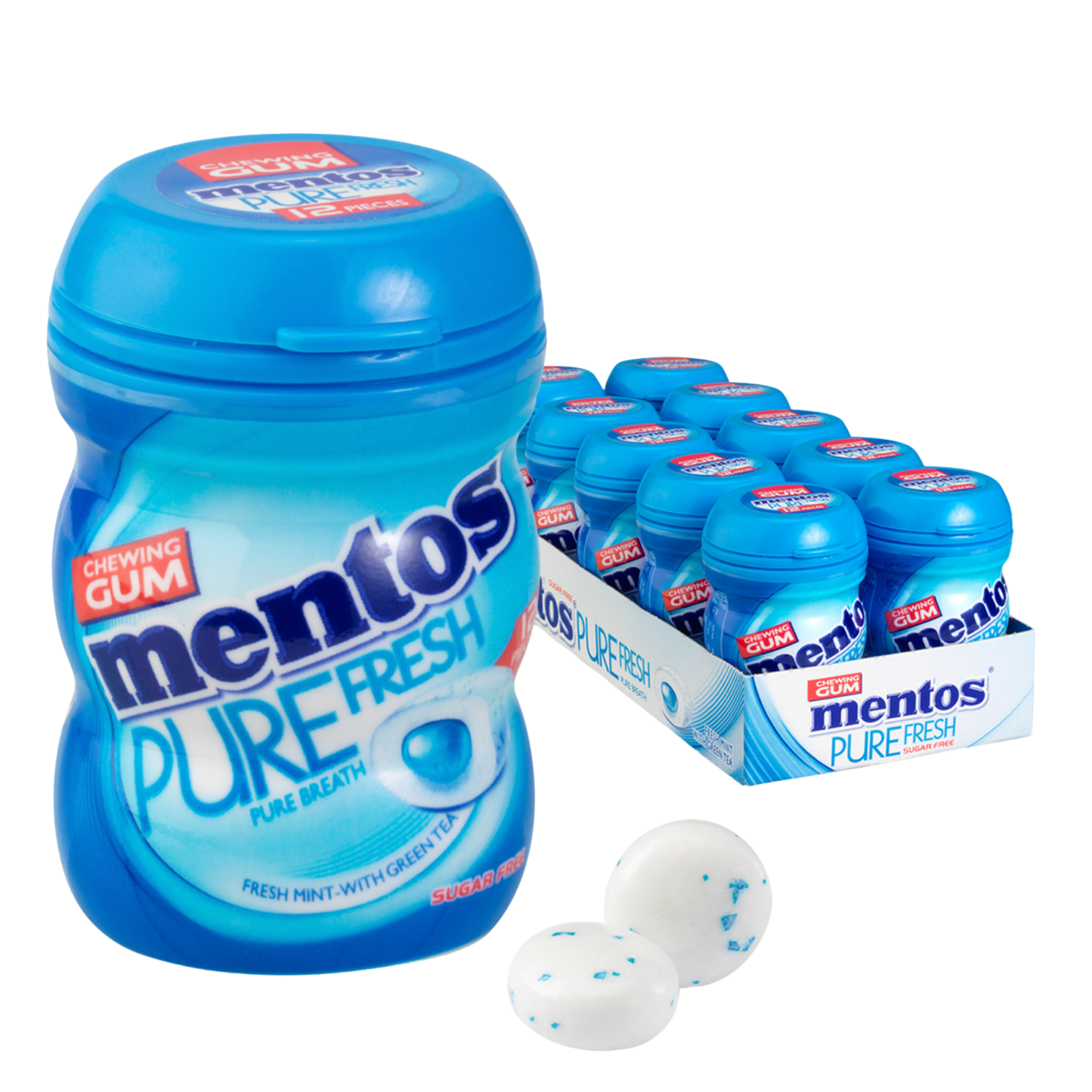 Mentos gum pura menta fresca mini (10x 24g)