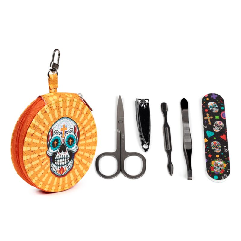 Dia de los Muertos Set di manicure in 5 parti con cerniera