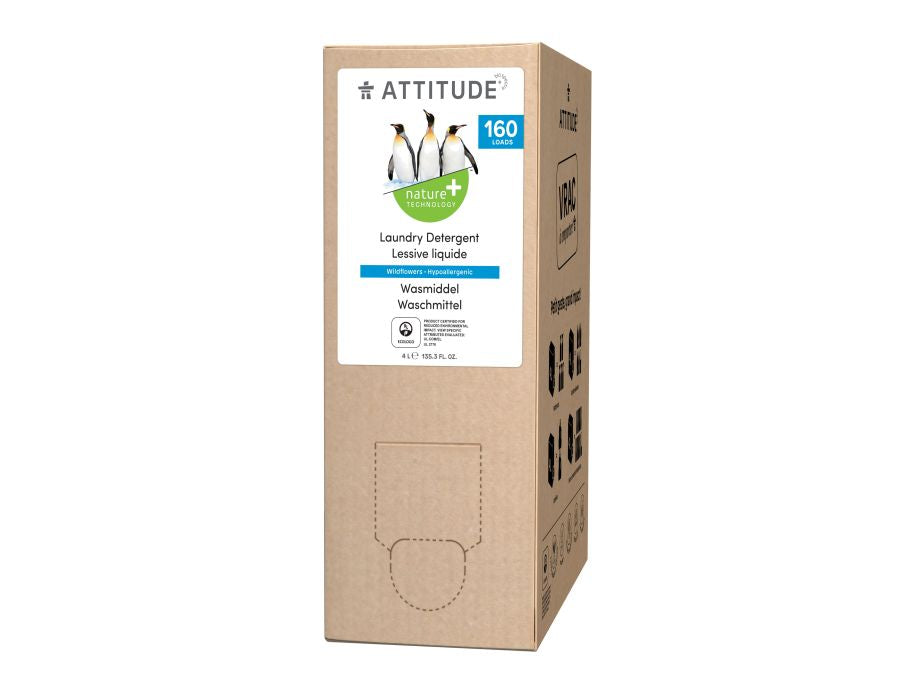 Attitude Natura + Detergente Bibiere 4L Flower selvatici 160 lavaggi