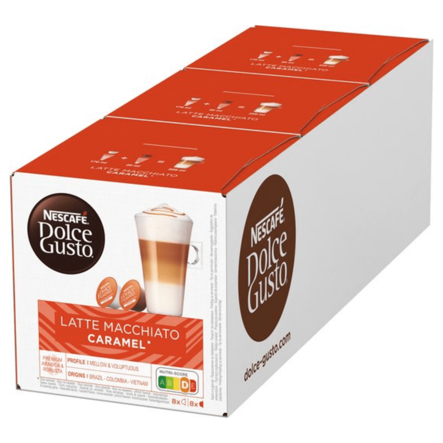 Nescafe dolce gusto latte macchiato caramel (3x 16 cups)