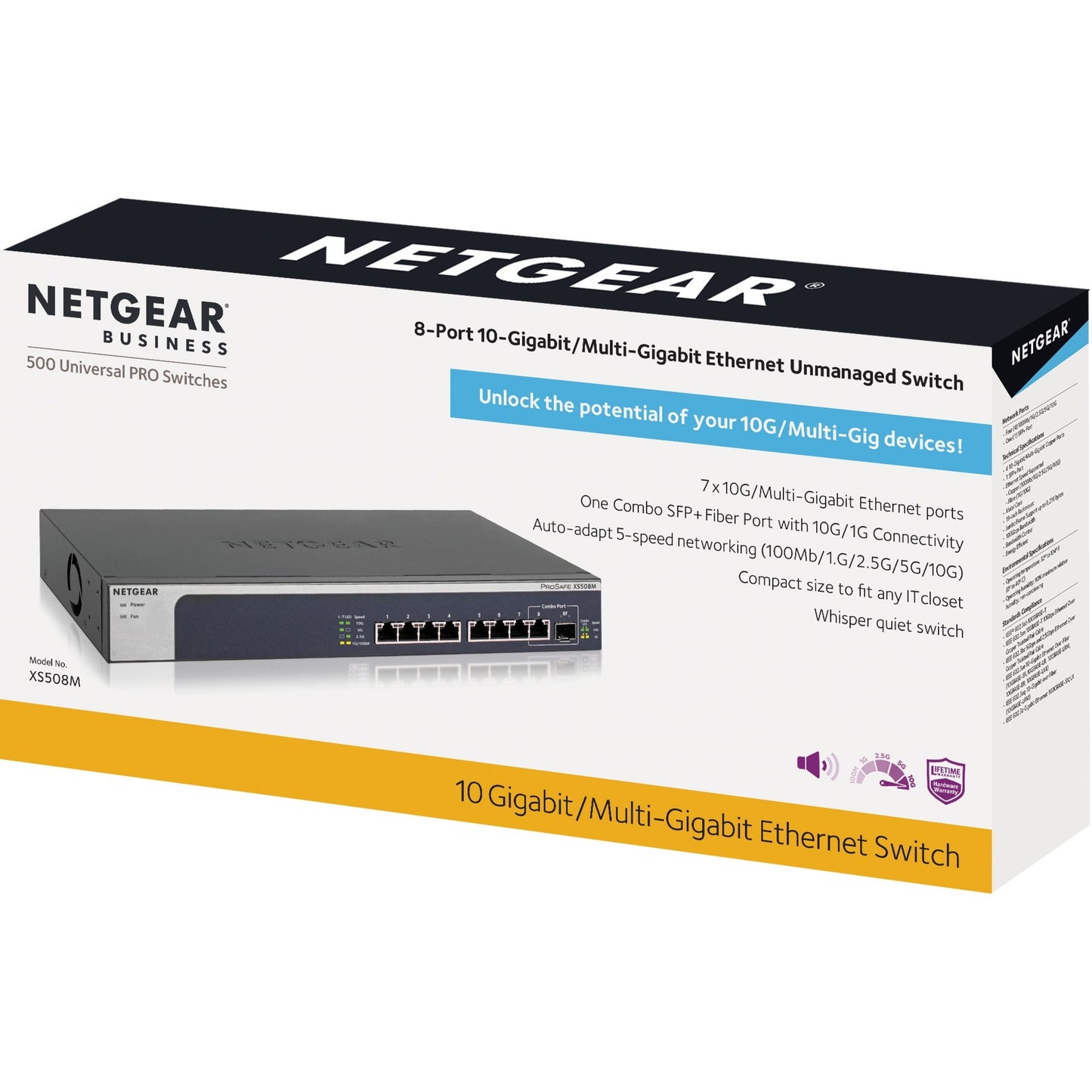 Interruttore non gestito Netgear XS508M