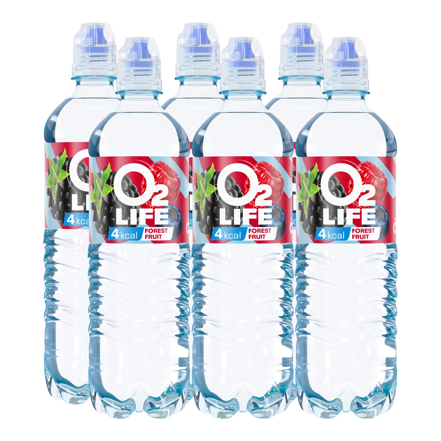 O2life tappo frutti di bosco blu (6x 750ml)