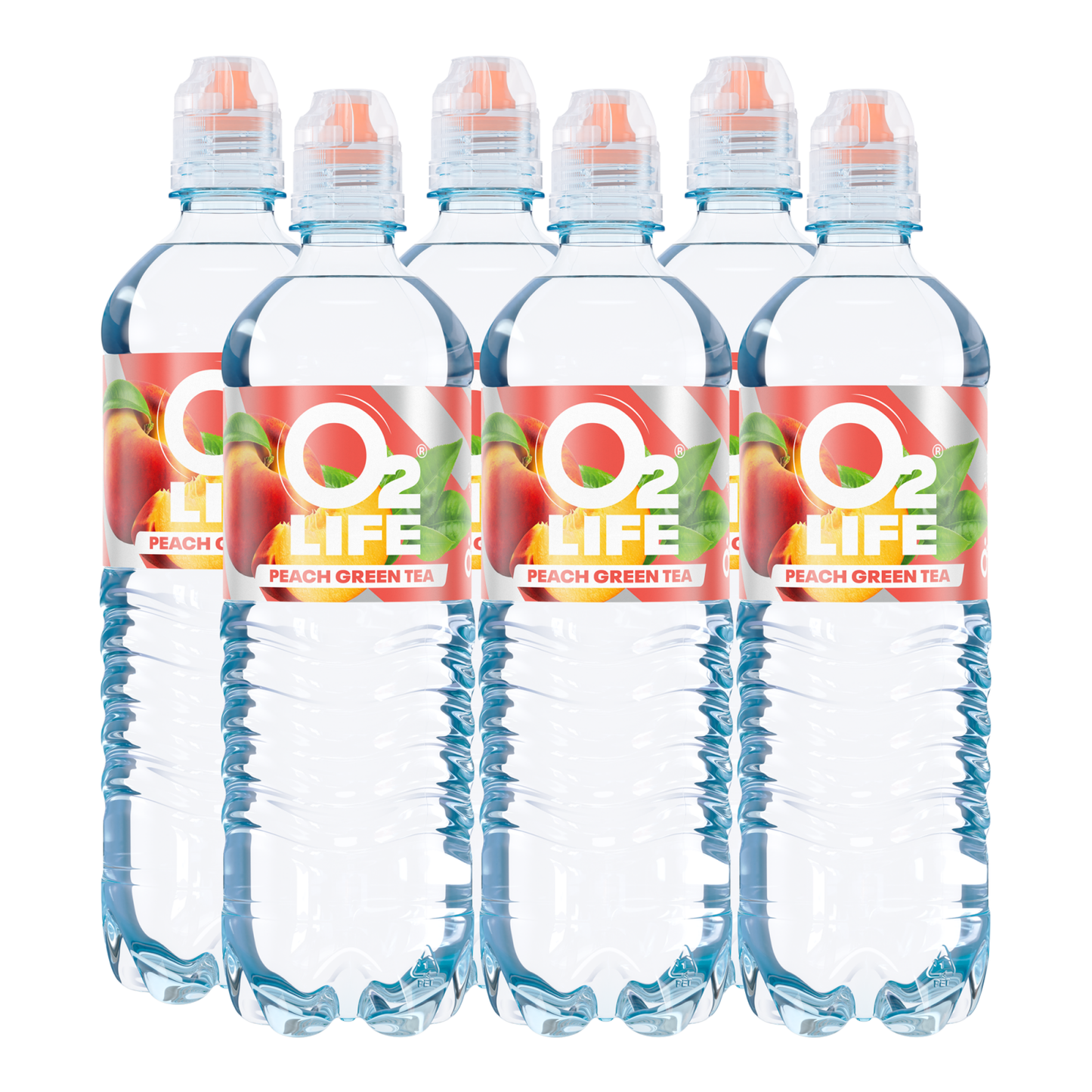 Tapón de té verde melocotón O2life (6x 750ml)