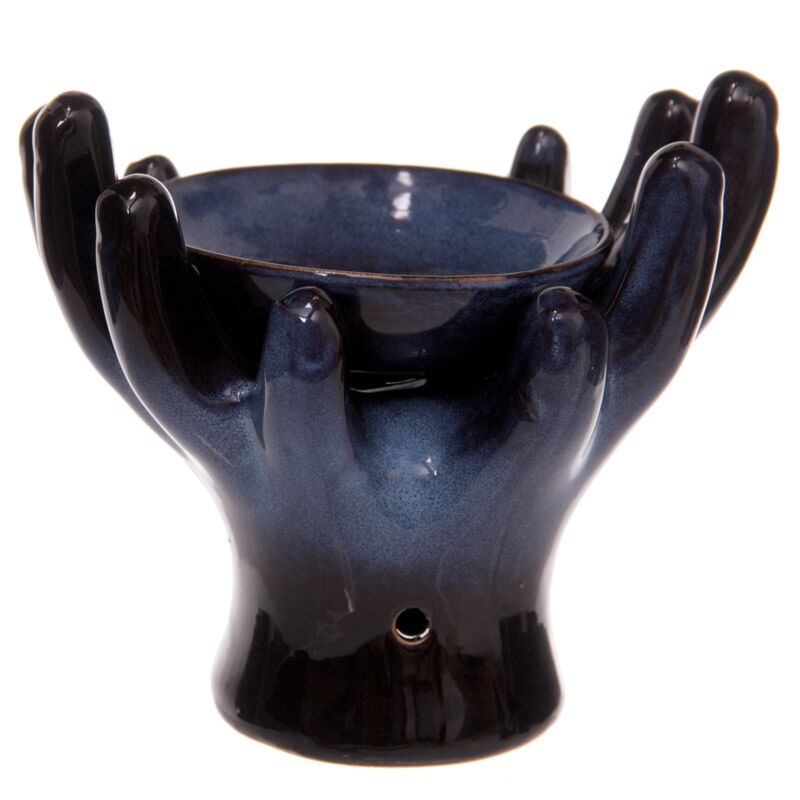 Bruciatore di profumo in ceramica a mani aperte