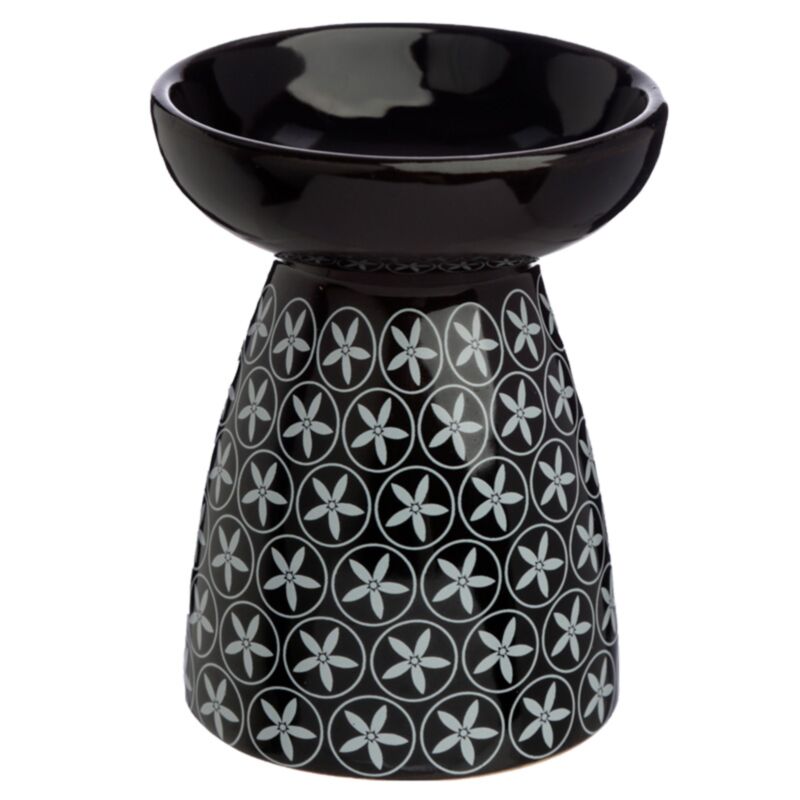Bruciatore di profumo in ceramica a pattern floreale