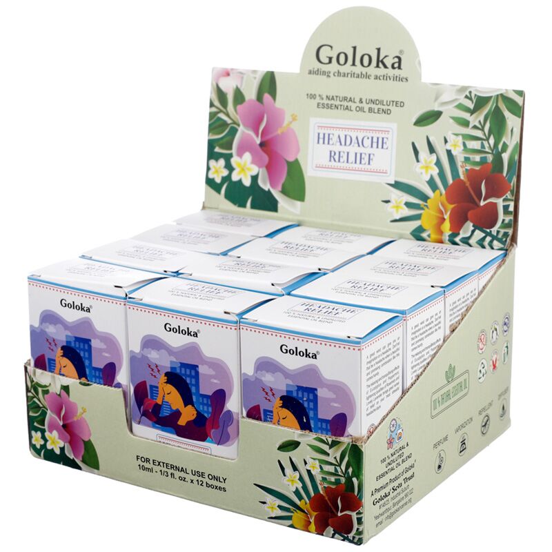 Illuminazione del mal di testa - Mix di olio essenziale GOLOKA 10 ml