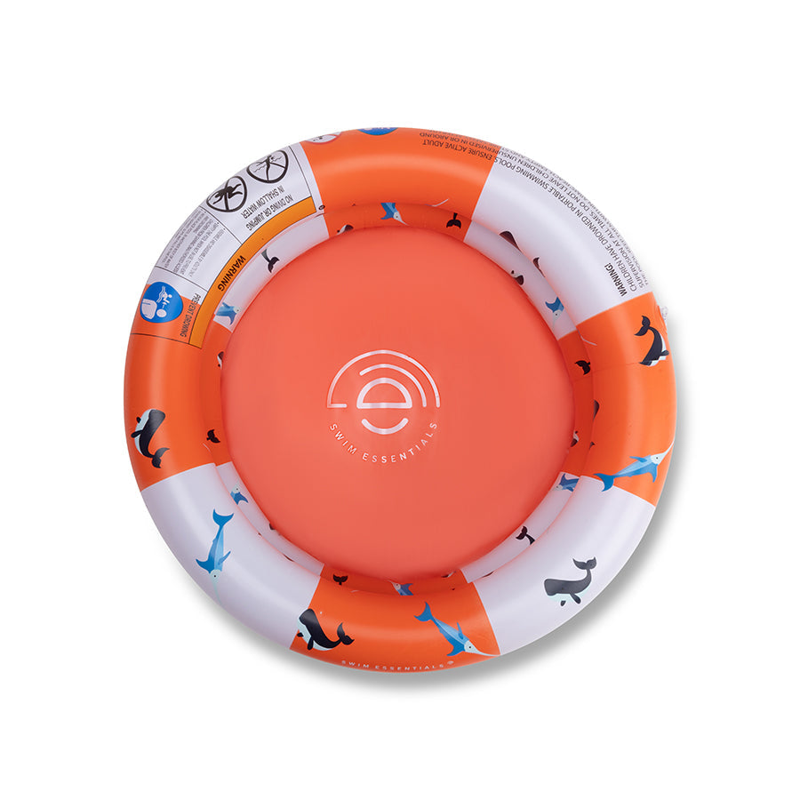 Stripette oceaniche | Piscina rossa bianca per bambini Ø 60 cm