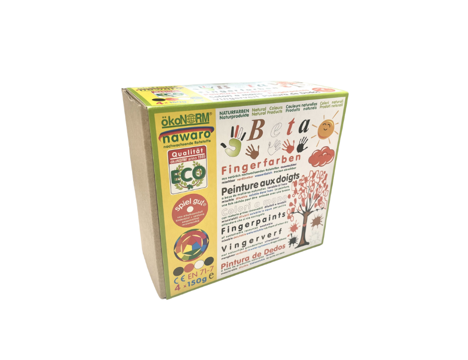 Ökonorm Paint Finger 4 Color Set B Arange, Brown, White, Black (Autunno)