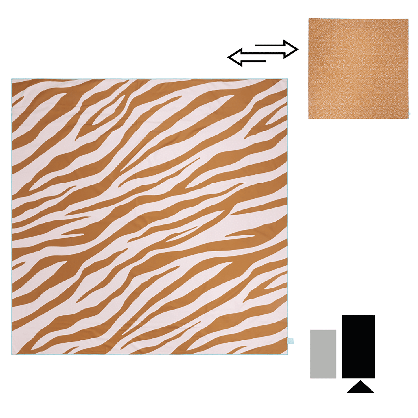 Rayas vibrantes | Toalla de microfibra naranja 180 x 180 cm