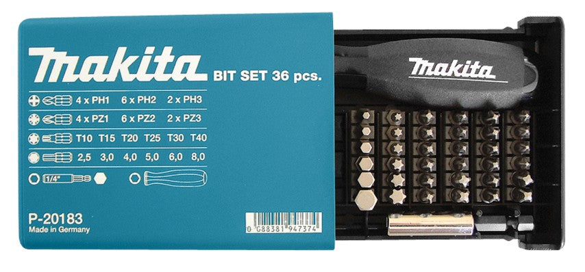 Set di punte per cacciavite accessori Makita 38 pezzi - p-20183