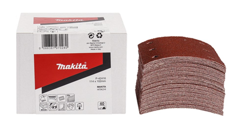 Accesorios Makita hoja de lija k40 114x102 roja - p-42416 - p-42416