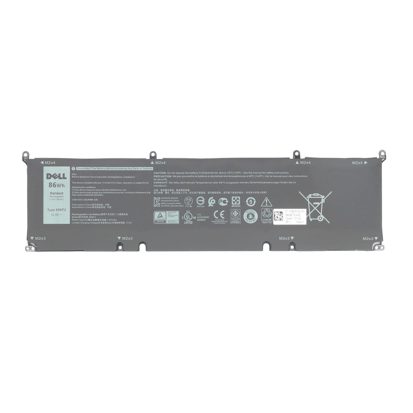 Batteria per portatile Dell 86Wh