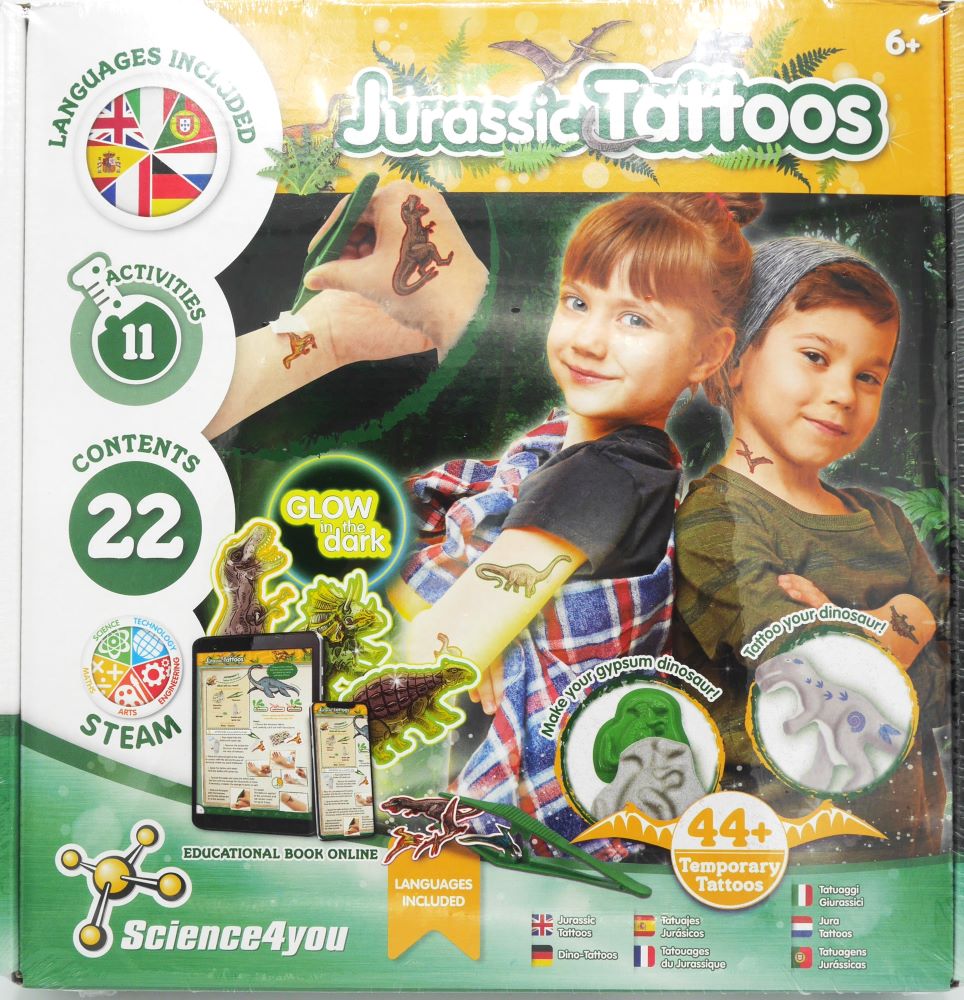 Scienza 4 TATTOO JURASSICI E CASSO INTERNO in 1 set