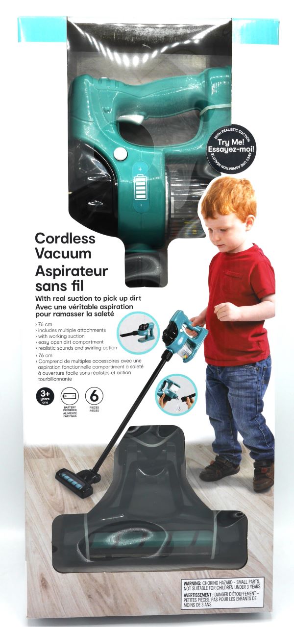 Playgo Toy aspirapolvere con suoni che succhiano potenza e 2 pezzi di design.