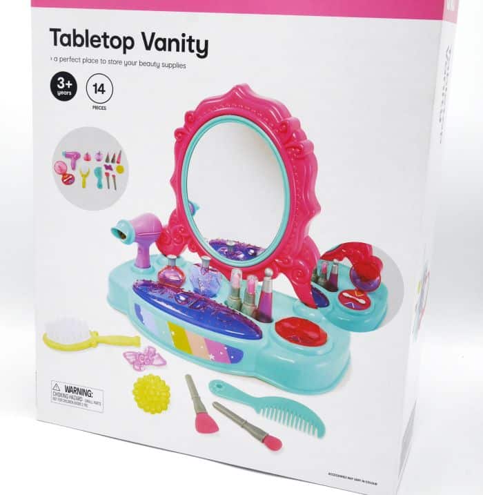 Playgo Table Top Vanity KintTertacket con accessori.